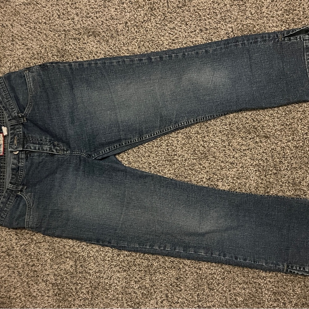Vintage Y2K Old Navy Jeans Size 10 80% Cotton Wide Leg Blue Denim